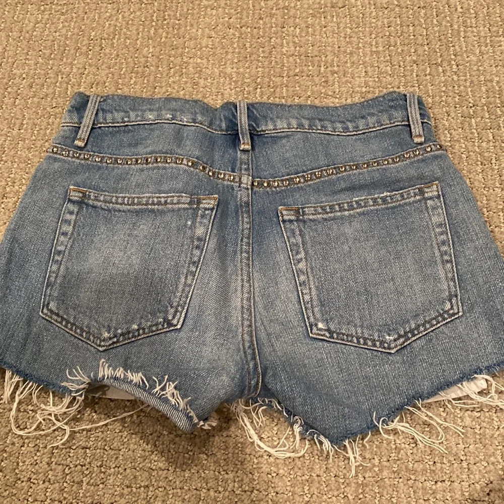STUDDED FRAME JEAN SHORTS - Picture 3 of 3